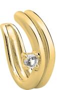 PIERCING EM PRATA 925 COM BANHO DE OURO AMARELO E TOPAZIO BRANCO